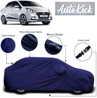 AutoKick Car Cover For Hyundai Xcent (With Mirror Pockets)(Blue)