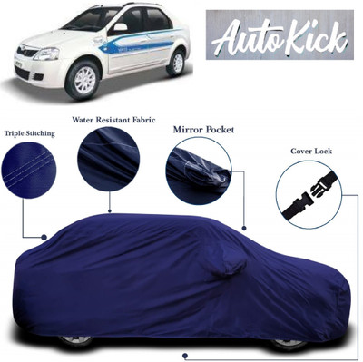 AutoKick Car Cover For Mahindra e-Verito (With Mirror Pockets)(Blue)