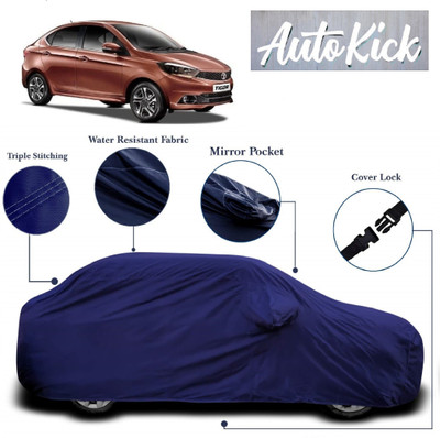AutoKick Car Cover For Tata Tigor (With Mirror Pockets)(Blue)