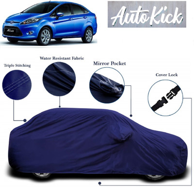 AutoKick Car Cover For Ford Fiesta Old (With Mirror Pockets)(Blue)
