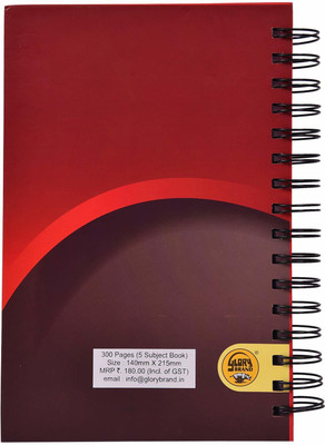 Glory register A3 Notebook single rule 300 Pages(Multicolor)
