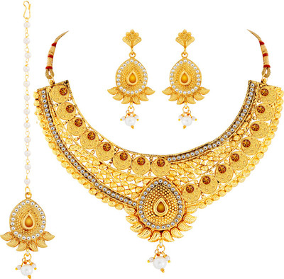 Shreenathji Jewellers Alloy Gold-plated Gold Jewellery Set(Pack of 1)