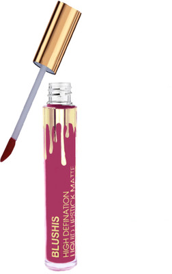 BLUSHIS High Defination Non Transfer Liquid Matte Lipstick(Plum, 7 ml)