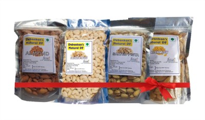 Debankan's Natural DF Dry Fruits Festive Gift Pack for Diwali, Almonds, Cashew, Pista, Raisins Raisins, Almonds, Cashews, Pistachios(4 x 250 g)