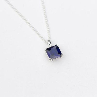RATAN BAZAAR Blue pendant Natural Neelam 4.00 ratti Precious stone unheated Silver Sapphire Stone Pendant
