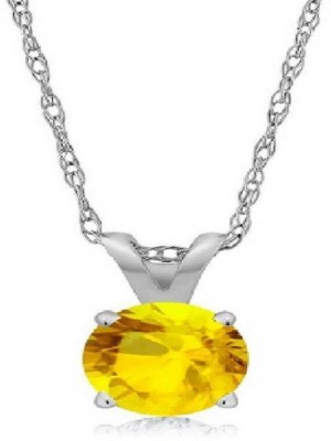Jaipur Gemstone Yellow sapphire / Pukhraj 5.00 carat stone Natural Precious stone Unheated Certified Fashionable and Astrological Purpose for unisex Silver Sapphire Stone Pendant