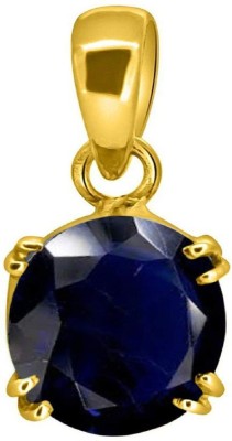 Jaipur Gemstone Blue sapphire Pendant Natural Neelam 6.25 ratti stone Certified & Astrological Purpose for men & women Gold-plated Sapphire Stone Pendant
