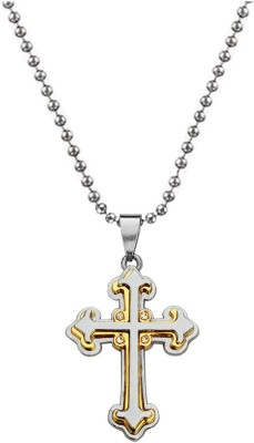 Sullery Christmas Gift Cubic Zirconium Crystal Lord Holy Jesus Christ Crucifix Gold-plated Stainless Steel Pendant Set