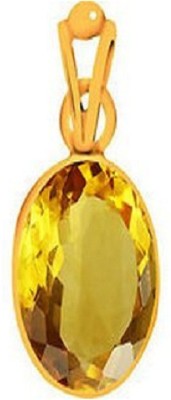 KUNDLI GEMS Yellow sapphire / Pukhraj 5.00 carat stone Natural Precious stone Unheated Certified Fashionable and Astrological Purpose for unisex Gold-plated Sapphire Stone Pendant