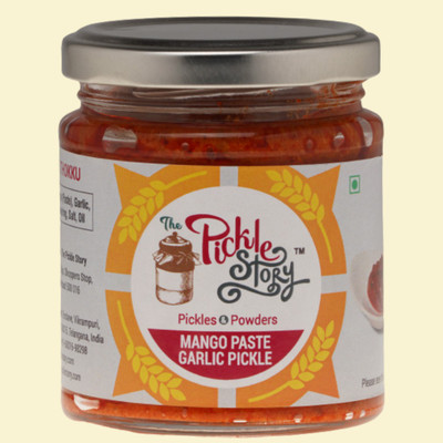 The Pickle Story Uddikina Thoku - An Authentic Homemade Mashed Mango Pickled with Garlic Paste Mango Pickle(200 g)