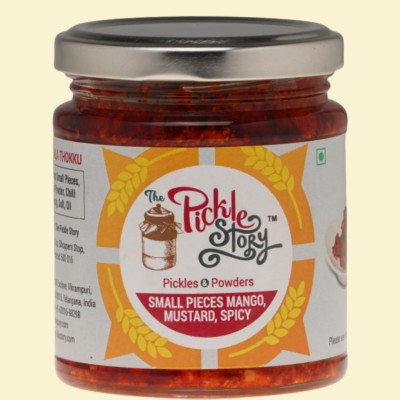 The Pickle Story Mukkala Thoku - An Authentic Homemade Minced Mango Pieces Pickled with Mustard powder Mango Pickle(200 g)