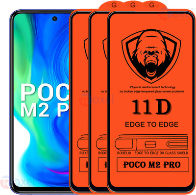 Express Buy Edge To Edge Tempered Glass for Poco M2 Pro(Pack of 2)