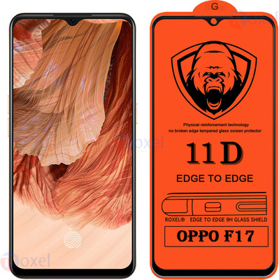 SoftTech Edge To Edge Tempered Glass for Oppo F17(Pack of 2)