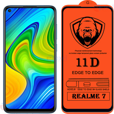 11D Edge To Edge Tempered Glass for Realme 7(Pack of 2)