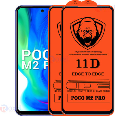 SoftTech Edge To Edge Tempered Glass for Poco M2 Pro(Pack of 2)