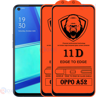 11D Edge To Edge Tempered Glass for Oppo A52 2020(Pack of 2)