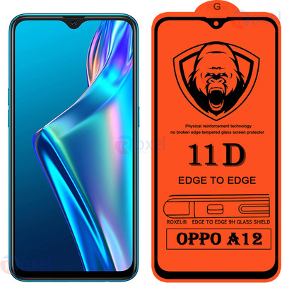 11D Edge To Edge Tempered Glass for Oppo A12(Pack of 2)