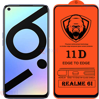 11D Edge To Edge Tempered Glass for Realme 6I(Pack of 2)