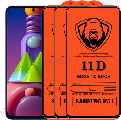 SoftTech Edge To Edge Tempered Glass for Samsung M51(Pack of 2)