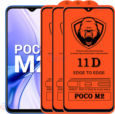 SoftTech Edge To Edge Tempered Glass for Poco M2(Pack of 2)
