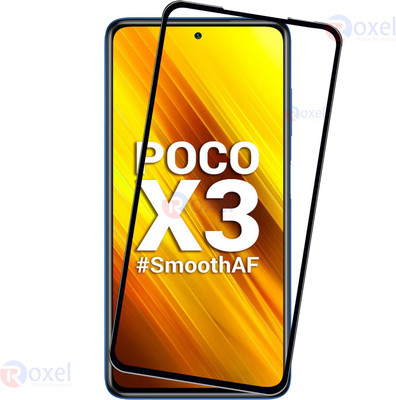 Roxel Edge To Edge Tempered Glass for Poco X3(Pack of 1)