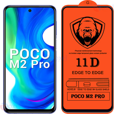SoftTech Edge To Edge Tempered Glass for Poco M2 Pro(Pack of 2)