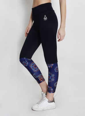 Yogue Printed Women Dark Blue Tights