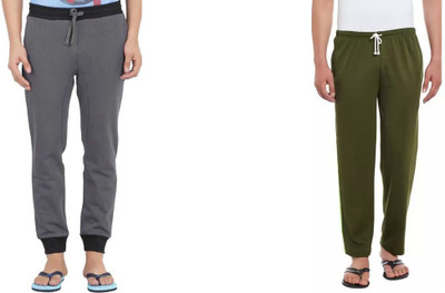 WellFitLook Solid Men Multicolor Track Pants