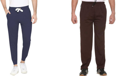 WellFitLook Solid Men Multicolor Track Pants