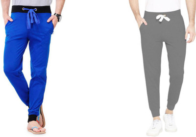 WellFitLook Solid Men Multicolor Track Pants