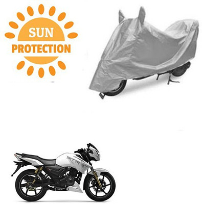 saanvi Waterproof Two Wheeler Cover for TVS(Apache RTR 180, Silver)