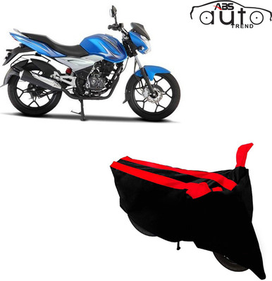 ABS AUTO TREND Two Wheeler Cover for Bajaj(Discover 125 DTS-i, Black, Red)