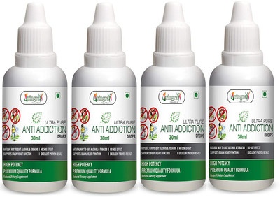 Vringra Best Anti Addiction Drops - Herbal Way to Get Rid From Addiction (Pack of 4)(4 x 30 ml)