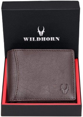 WILDHORN Men Brown Genuine Leather Wallet(9 Card Slots)
