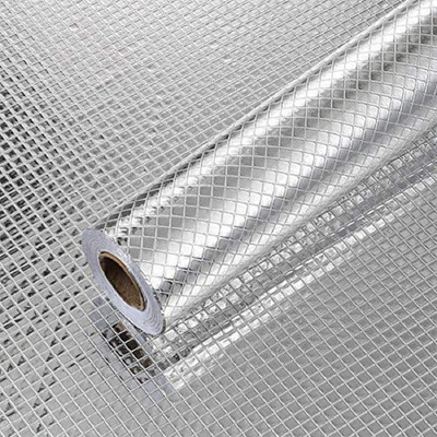 Ever Mall Foils Places Silver Wallpaper(L x W: 100 cm x 60 cm)