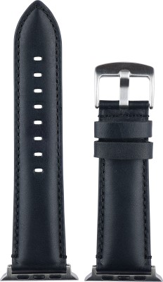 Exor RODEO H BLACK Colour With CUT EDGE finish of 24 mm Genuine Leather Watch Strap(H BLACK)