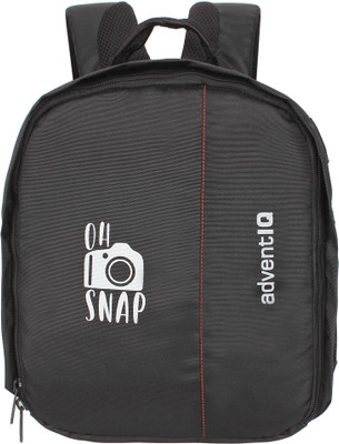 AdventIQ DSLR/SLR Camera Lens Shoulder Backpack- Black with Print on the front Panel  Camera Bag(Black)