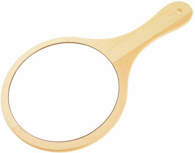 KIRA Professional Series Round Shape Double Sided Magnifying Makeup Hand Mirror with Handle for Men & Women