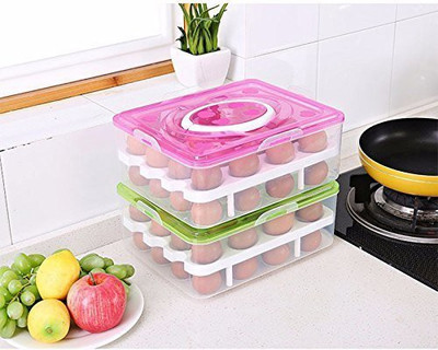 varahry Plastic Egg Container  - 1000 ml(Multicolor)