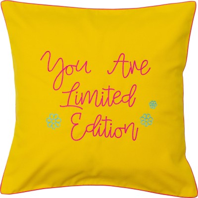 Band Box Cotton Cushions Cover(40.64 cm*40.64 cm, Yellow)