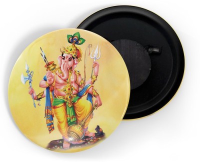 dhcrafts Ganesha D3 Fridge Magnet Pack of 1(Multicolor)