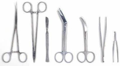 ARINEO Surgical Instruments set for ENT Surgery Medical Equipment Combo Curved And Angled Dissecting Scissors(Blunt/Sharp Blades)