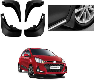 CARSONIFY Rear Mud Guard, Front Mud Guard For Hyundai i10 2015, 2017(Black)