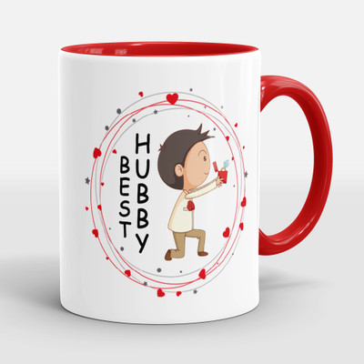 Sublikraft Best Hubby Printed Ceramic Coffee Mug(330 ml)