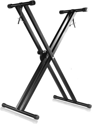Techtest Heavy Duty Adjustable Height Portable Piano Stand, Keyboard Stand, Piano Stand X-Style Keyboard Musical Instrument Stand Keyboard Stand