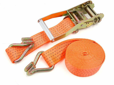 SB Chavan POLYESTER WEB SLING 5 TON, 50MM X 8 M WITH FLAT HOOK CARGO STRAP Luggage Strap(Orange)