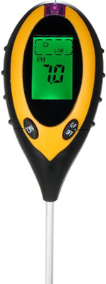 SVE Super Soil Tester 4 in 1 PH Meter, Digital Soil PH Meter 4 in 1 Moisture Gardening Water Soil Testing Machine with Sensor Prob, LCD Display for Sunlight Temperature, Home and Garden Plants Soil Test Kit(Set of 1)