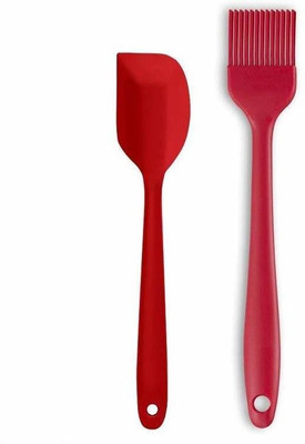 Flipkart SmartBuy Kitchen Utensils for Baking Silicone Spatula D_F 2pcs Red Non-Stick Spatula(Pack of 2)