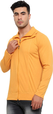 Jangoboy Solid Men Polo Neck Yellow T-Shirt