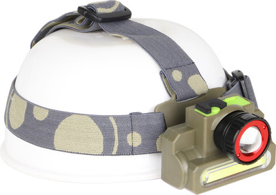 Care 4 4 XPE+COB Modes Led Rechargeable 2in1 cob headlight head torch Torch(Green, 10 cm, Rechargeable)